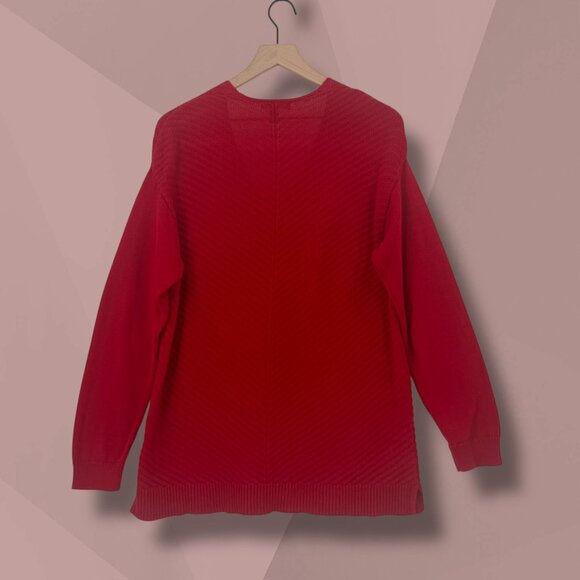 Red Chaps Sweater L Knit Pullover Like New - Picture 3 of 4